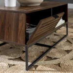 Trevo Wood and Metal Coffee Table with Storage - Image 6