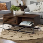 Trevo Wood and Metal Coffee Table with Storage - Image 11