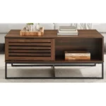 Trevo Wood and Metal Coffee Table with Storage - Image 13