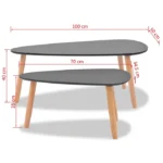 Dubby Oval coffee table - 2 pieces - Image 12