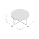 Yarde Cross Legs Round Coffee Table - Image 8