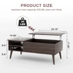 Disa Rectangular Lift Top Coffee Table - Image 5