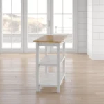 Moppi Solid Wood kitchen Island With Shelves - Image 6