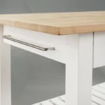 Moppi Solid Wood kitchen Island With Shelves - Image 7