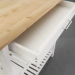 Moppi Solid Wood kitchen Island With Shelves - Image 9