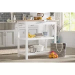 Moppi Solid Wood kitchen Island With Shelves - Image 13