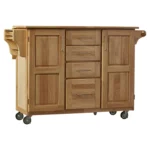 Wobbi Wooden Rolling Kitchen Island - Image 3