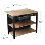 Cusin Kitchen Island With Storage - Image 11