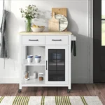 Plippi Wood Rolling Kitchen Cart