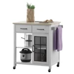 Plippi Wood Rolling Kitchen Cart - Image 8