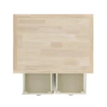 Diwai Rolling Kitchen Cart with Solid Wood Top - Image 4