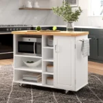 Moulden Small Kitchen Island with Wheels - Image 2