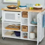 Moulden Small Kitchen Island with Wheels - Image 3