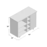 Moulden Small Kitchen Island with Wheels - Image 9