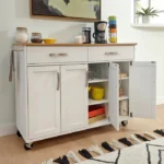 Algarro Wide Rolling Kitchen Cart - Image 3