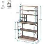 Stalli Kitchen Microwave Stand with Storage Shelves - Image 7