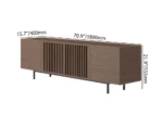Sonama Wood TV Stand with Shelves - Image 11