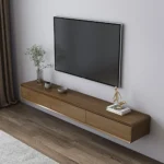 Arcul Floating Wood TV Unit 3 Drawers - Image 2