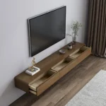 Arcul Floating Wood TV Unit 3 Drawers - Image 3