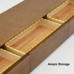 Arcul Floating Wood TV Unit 3 Drawers - Image 7