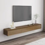 Arcul Floating Wood TV Unit 3 Drawers - Image 8