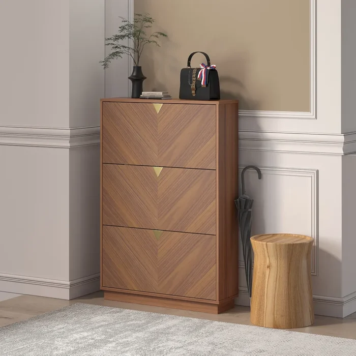 Sazia Wooden Shoe Storage Cabinet - Image 1