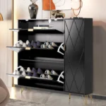 Crivi Wood Shoe Storage Cabinet - Image 3