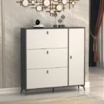 Cyvak Shoe Storage Cabinet - Grey & White