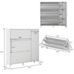 Cyvak Shoe Storage Cabinet - Grey & White - Image 7