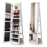 Woody Rotating Full length mirror jewelry Armoire - Image 7