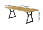 Separ Dining Table with Wood Top & Metal Frame - Image 6