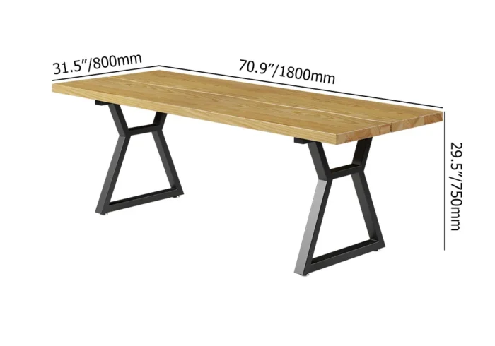 Separ Dining Table with Wood Top & Metal Frame - Image 6