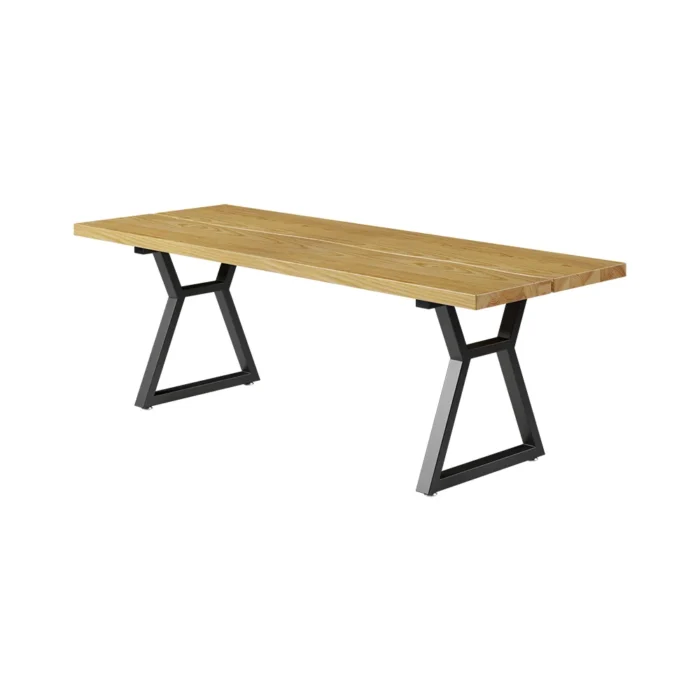 Separ Dining Table with Wood Top & Metal Frame - Image 8