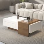 Crova Coffee Table with a Sliding Storage