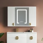 Helen lighted bathroom mirror with moving back storage - Image 3