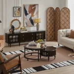 Glim black TV table - 2 drawers - Image 9