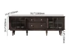 Glim black TV table - 2 drawers - Image 10
