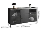 Lekan Modern Sideboard Cabinet Natural wood - Image 10