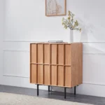 Keinna Sideboard Cabinet Natural Wood - 4 Shelves - Image 2