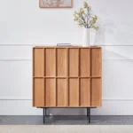 Keinna Sideboard Cabinet Natural Wood - 4 Shelves - Image 3