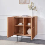 Keinna Sideboard Cabinet Natural Wood - 4 Shelves - Image 4