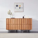 Keinna Sideboard Cabinet Natural Wood - 4 Shelves - Image 5