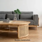 Krack Coffee table wood and rattan - Image 3