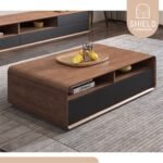Helenville Modern Wood Coffee Table - 4 drawers - Image 3