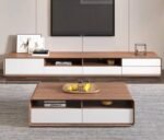Helenville Modern Wood Coffee Table - 4 drawers - Image 4