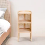 Klay Rattan Nightstand with natural wood - Image 6
