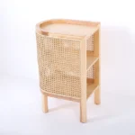 Klay Rattan Nightstand with natural wood - Image 7