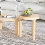 Kailie modern natural wood Side table