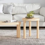 Kailie modern natural wood Side table - Image 6