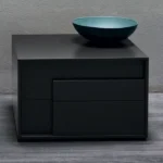 Kay Nightstand natural wood with 2 drawers - Image 2